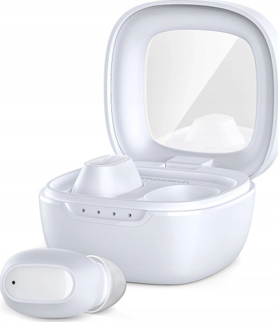 Kufje wireless Choetech MEMS TWS, Bluetooth 5.3, me kuti karikimi, të bardha