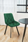 Karrige ngrënieje Velvet SJ33, material velvet, këmbë metal, jeshile e errët