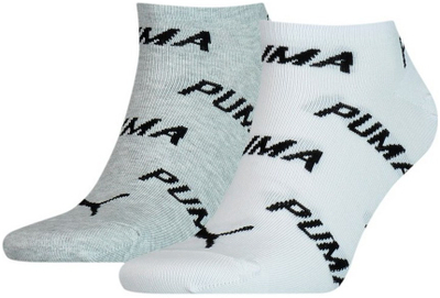 Спортски чорапи Puma AOP Trainer, сет 2 пара, бели и сиви