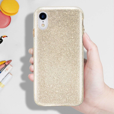 Kllëf telefoni për Samsung Galaxy A51, TPU, me shkëlqim, ngjyrë ari