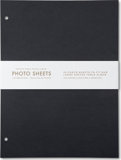 Fletë shtesë për album foto PRINTWORKS Large, set me 10 copë, të zeza