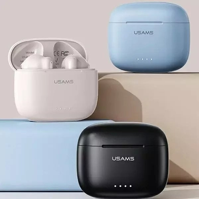Kufje pa tela Usams TWS US Series Dual M, Bluetooth 5.3, 35 orë bateri, të zeza