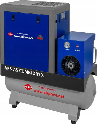 Kompresor vidhos me vaj Airpress APS 7.5 Combi Dry X, 200L, 10 bar, 690 l/min