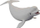 Figurinë balenë beluga Collecta Beluga Whale, plastike, e bardhë