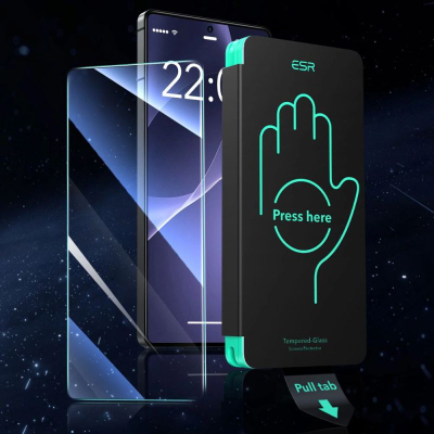 Xham mbrojtës ESR për Galaxy S25 Ultra, Tempered Glass, 2 copë, transparent