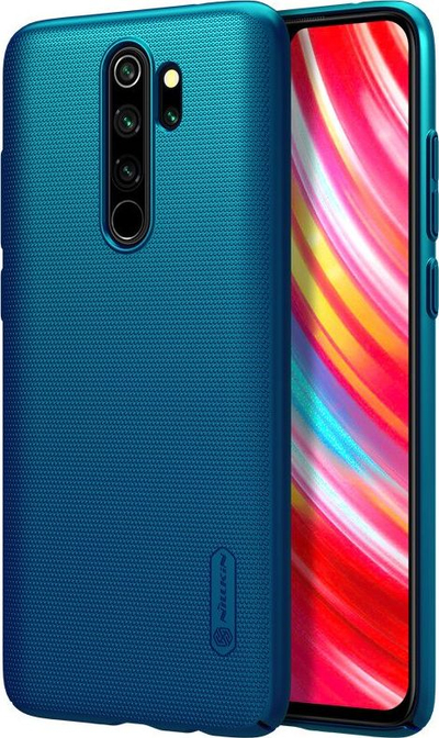 Këse telefoni Nillkin Frosted për Xiaomi Redmi Note 8 Pro, plastike, antirrëshqitëse, blu