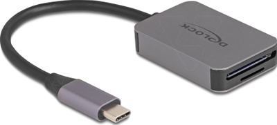 Lexues kartash DeLOCK USB Type C, SD edhe microSD, alumin, gri