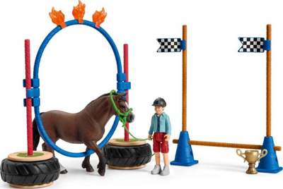 Set lodrash Schleich Farm World Pony Agility Race, 26 pjesë, edukativ
