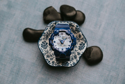 Orë për meshkuj Casio, e kaltër