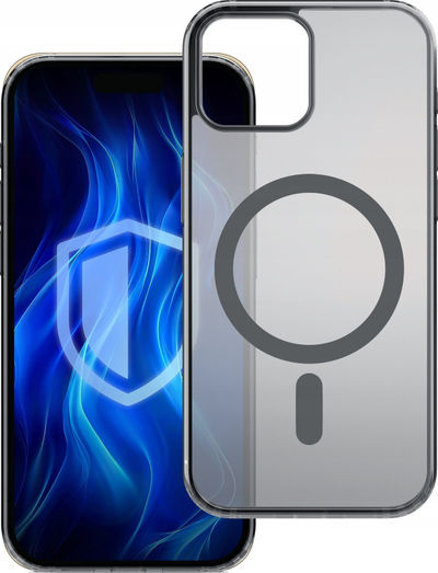 Kapak telefoni 3mk Frosty MagCase për iPhone 13, i bie në sevda me MagSafe, i tejdukshëm, i zi