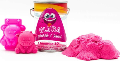 Rërë modelimi Epee Ultra Sand, kanaçe 150g, me formë 3D lope, rozë