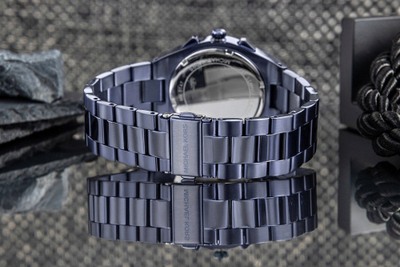 Рачен часовник Michael Kors Lennox Chronograph, 40mm, нерѓосувачки челик, сина