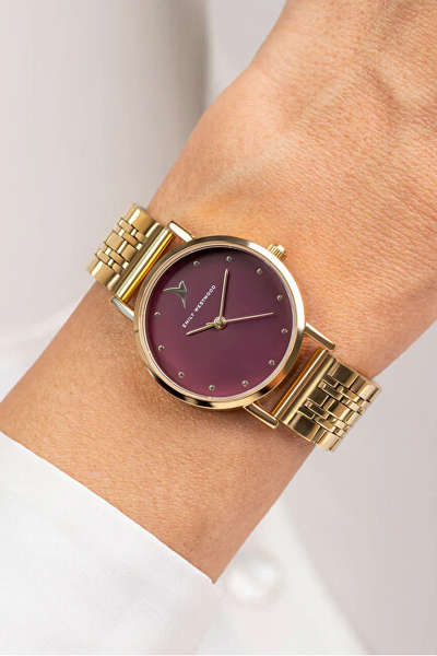 Orë për femra Emily Westwood Burgundy Swan Gold EKF-5714GQ, e artë