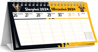 Kalendar tavoline Kalpol Shkollor, 2024-2025, 24.6 cm, shumëngjyrësh
