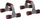 Doreza pompa Dunlop Push Up Handles, set 2 copë, antirrëshqitëse, të kuqe