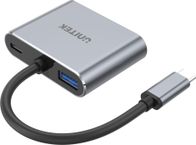 Docking Station Unitek Q4 Lite USB-C, i hirtë