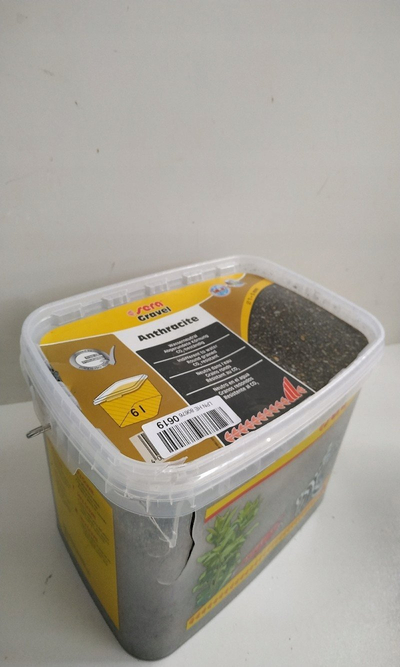Декоративен чакал за аквариум Sera Gravel Anthracite, 1–3 mm, 6 L, антрацит