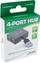 Hub USB InLine 2.0, 4 porta USB A, kabllo 4 cm, i zi