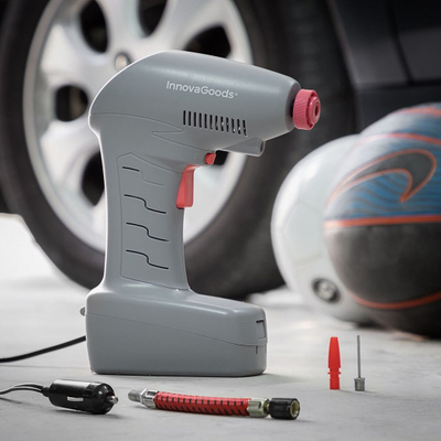 Компресор за воздух InnovaGoods Airpro Plus, 12V, за гуми и топки, црн