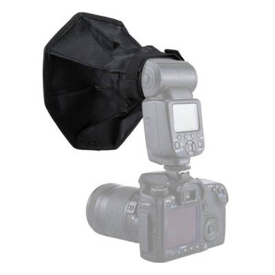 Difuzer softbox oktagonal për blic Puluz, 20 cm, universal, i zi