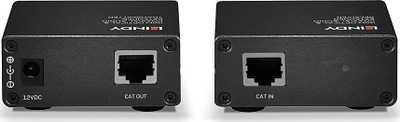 Ekstender audio dixhital Lindy 150m Cat.6, TosLink dhe koaksial, i zi