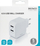 Karikues murit DELTACO, 2 porta USB A, 4.8A 24W, i bardhë