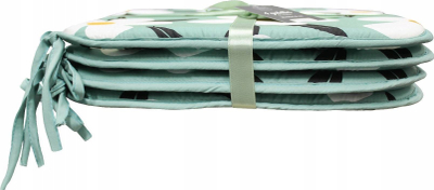Jastëk karrigje Darcy Cushion, set me 4 copë, 38 x 38 cm, jeshile me lule