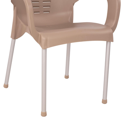 Karrige PP KareK cappuccino me këmbë alumini 59×58×81 cm (HM5592.02)