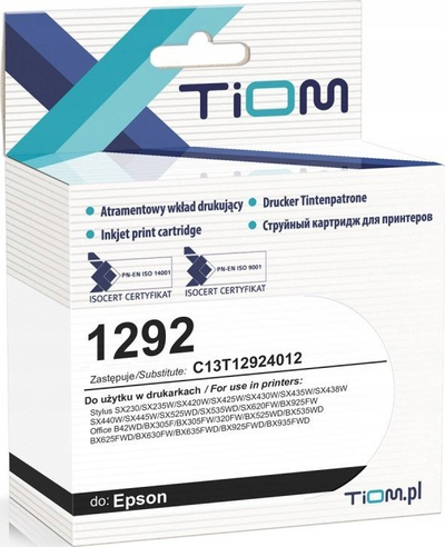 Bojë printeri Tiom Ink për Epson 1292, 630 faqe, cyan