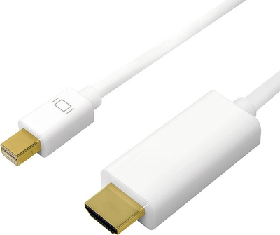 Kabllo LogiLink DisplayPort Mini - HDMI, 2m, e bardhë