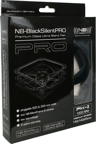 Ftohës Noiseblocker BlackSilent Pro PK2, 140 mm