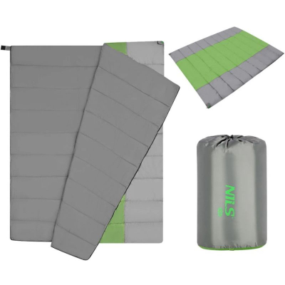 Thes fjetje dopio NILS Camp NC2011, 250 g/m², -2°C deri 12°C, gri me jeshile