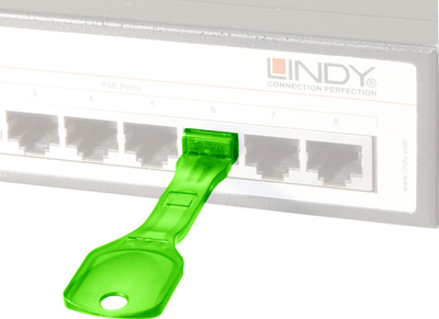 Заштитен капак за порт RJ45 Lindy 40473, сет, зелен