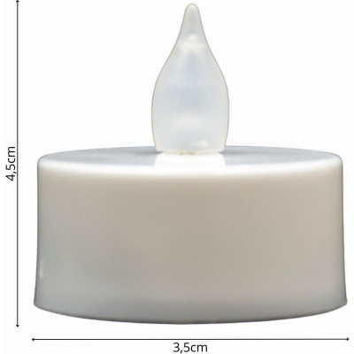 Set qirinjësh LED Affek Design Tealight, 2 copë, 4x5cm, të bardhë