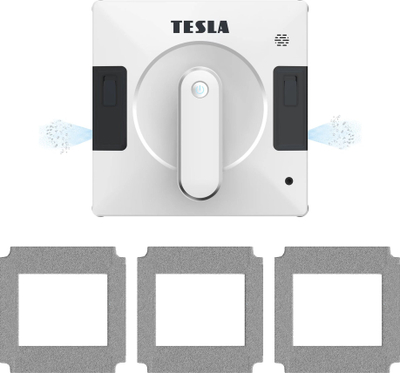 Robot pastrues dritareje Tesla RoboStar W700 WiFi, navigim gyroskopik, kontroll me aplikacion, i bardhë