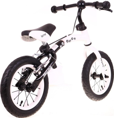 Biçikletë ekuilibri SporTrike Boomerang, 12", frenë V-brake, e bardhë