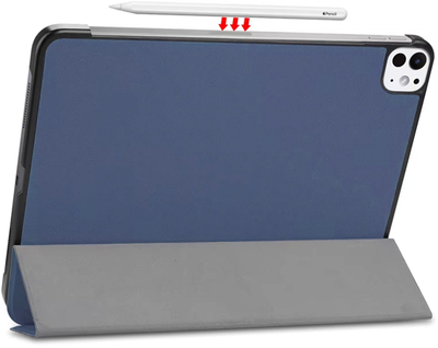 Kapak mbrojtës për tablet pa markë iPad Pro 13 Gen 5 2024, Smart Case, blu navy