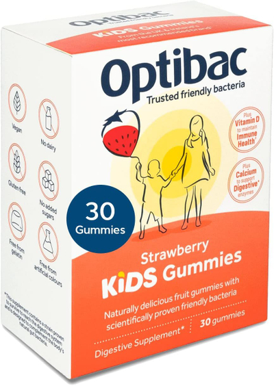 Kapsula Optibac Strawberry Kids Gummies, 30 copë