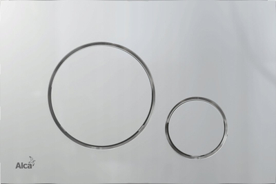 Buton shkarkimi Alcaplast M672, plastik, krom mat