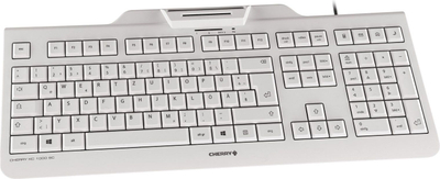 Tastierë CHERRY KC 1000 SC, mekanike zyre, USB, gri