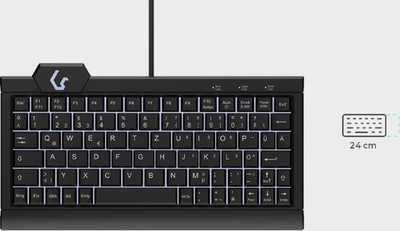 Tastierë Keysonic KSK-3010ELC DE, USB, layout gjerman QWERTZ, e zezë