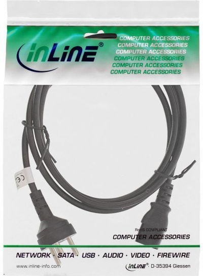 Kabllo energjie InLine, tipi K - C13, 1.8 m, e zezë