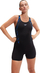 Kostum noti për goca Speedo HyperBoom Pool Legsuit, me mbulim kofshësh, me material të ricikluar, i zi