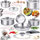 Set tenxheresh Brunbeste, 11 pjesë, çelik inox, argjendtë