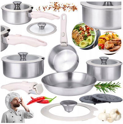 Set tenxheresh Brunbeste, 11 pjesë, çelik inox, argjendtë
