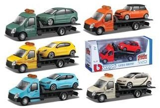 Макет камион транспортер Bburago Street Fire, размер 1:43, diecast, повеќебоен