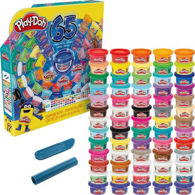 Play-Doh Ciastolina Tuby uzupełniające 65-pak Zestaw na 65 lecie (F1528)