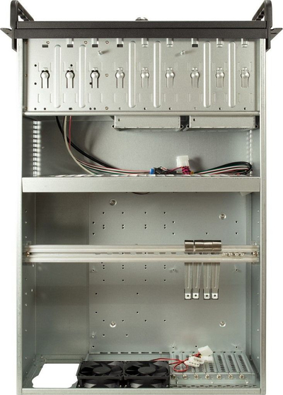 Kabinet serveri Inter-Tech IPC 4U-4129L, rack 4U, metalik, argjendtë