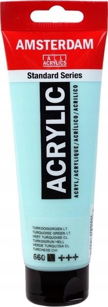 Ngjyrë akrilike Amsterdam Turquoise Green Light, tub 120 ml, jeshile turquoise