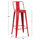 Stol bari MELITA HM8643.04, metal, 100cm, i kuq